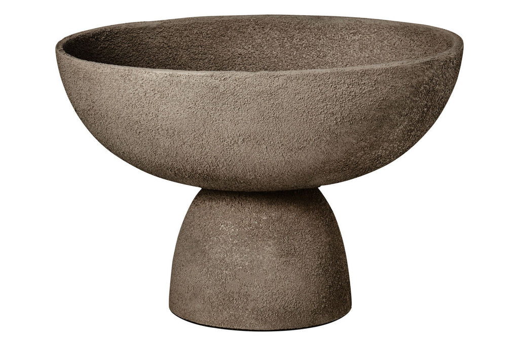 Small Textured Grey Pedestal Bowl