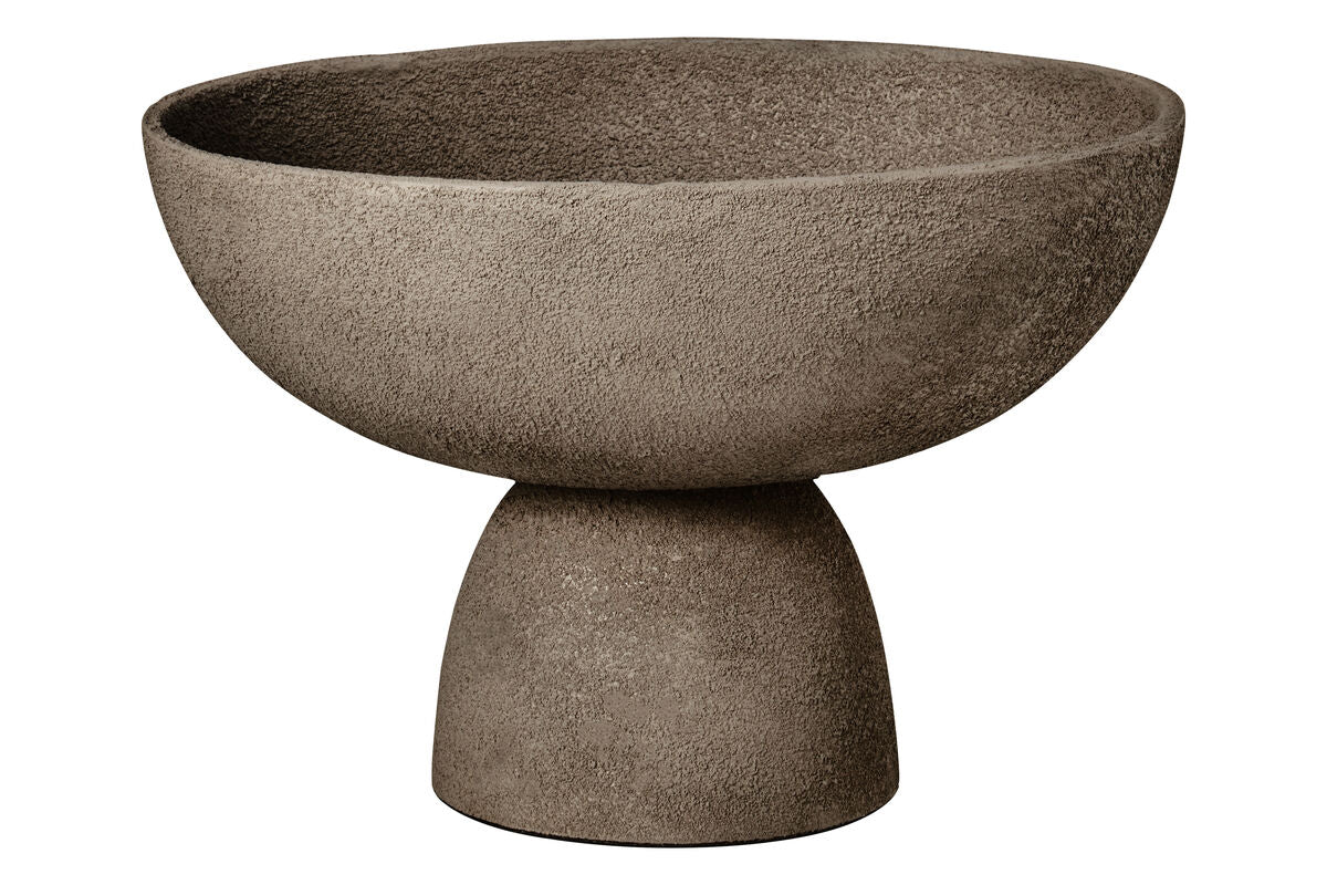 Small Textured Grey Pedestal Bowl