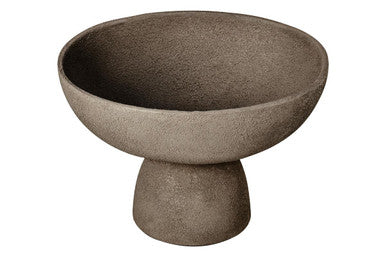 Small Textured Grey Pedestal Bowl