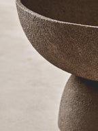 Small Textured Grey Pedestal Bowl