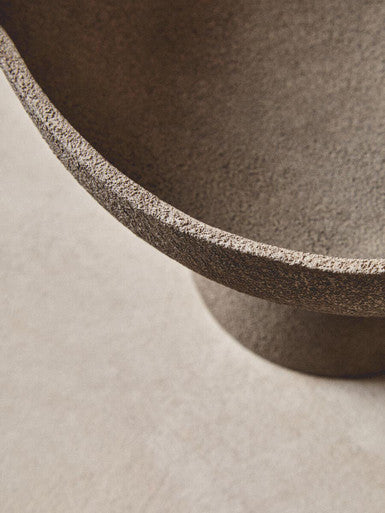 Small Textured Grey Pedestal Bowl