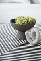 Small Textured Grey Pedestal Bowl