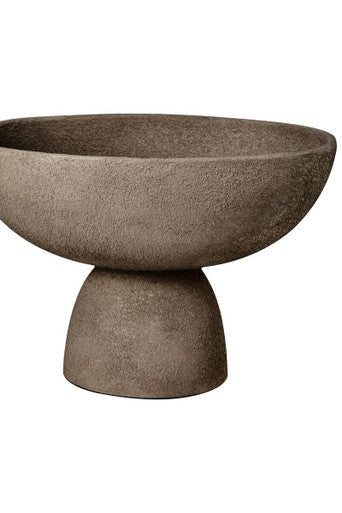 Small Textured Grey Pedestal Bowl