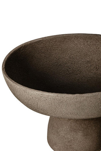 Small Textured Grey Pedestal Bowl