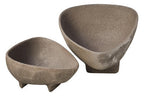 Set of 2 Textured Grey Bowls