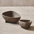 Set of 2 Textured Grey Bowls