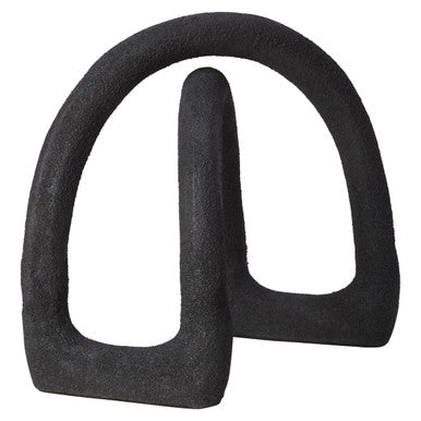 Textured Black Sculpture
