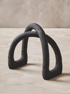 Textured Black Sculpture