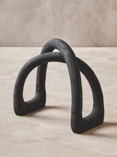 Textured Black Sculpture