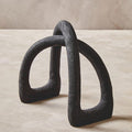 Textured Black Sculpture