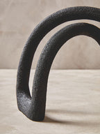 Textured Black Sculpture