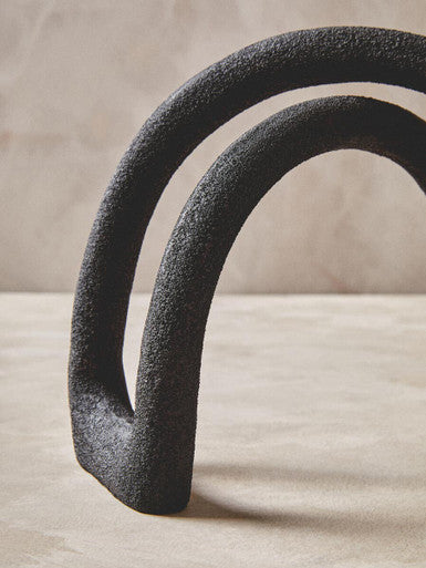 Textured Black Sculpture