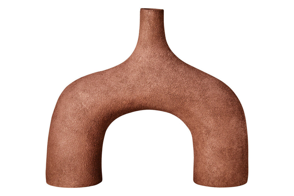 Large Textured Red Abstract Vase