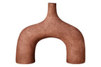 Large Textured Red Abstract Vase