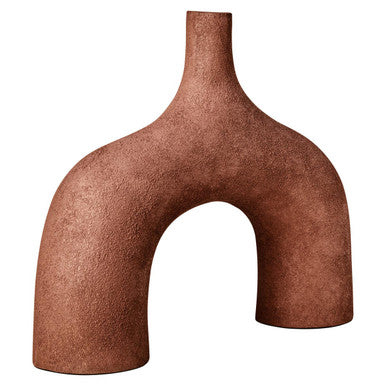 Large Textured Red Abstract Vase
