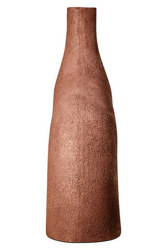 Large Textured Red Abstract Vase