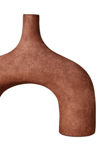 Large Textured Red Abstract Vase