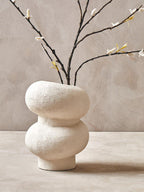 Small Textured White Bubble Vase