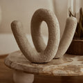 Small Textured White Loop Sculpture