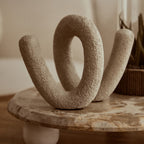 Small Textured White Loop Sculpture