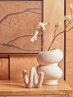 Small Textured White Loop Sculpture