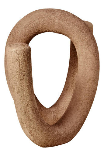 Large Textured Beige Loop Sculpture