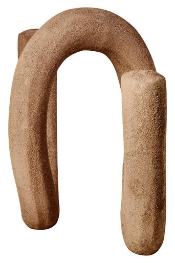 Large Textured Beige Loop Sculpture