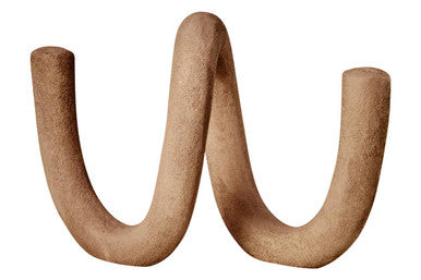 Large Textured Beige Loop Sculpture