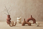 Large Textured Beige Loop Sculpture