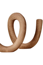 Large Textured Beige Loop Sculpture