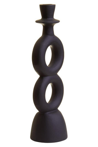 Large Black Candle Holder