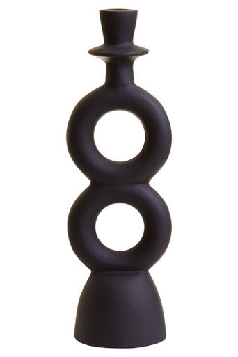 Large Black Candle Holder