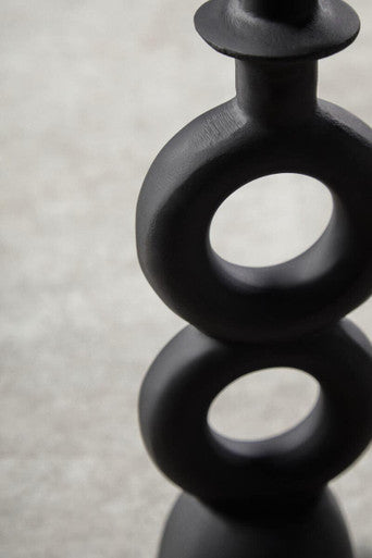 Large Black Candle Holder