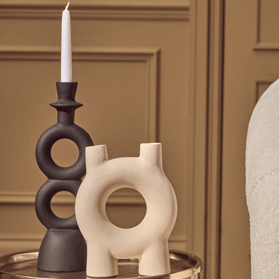 Large Black Candle Holder