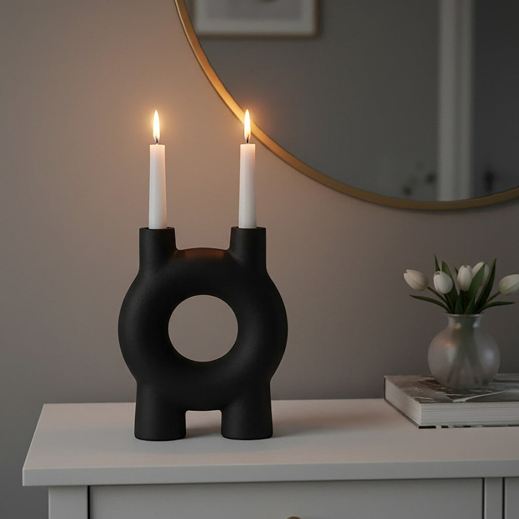 Small Black Candle Holder