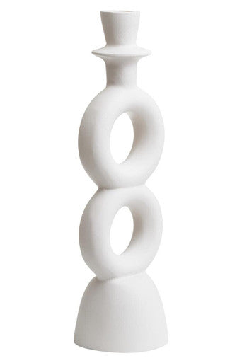 Large Cream Candle Holder