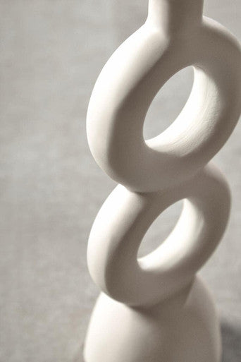 Large Cream Candle Holder