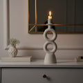Large Cream Candle Holder