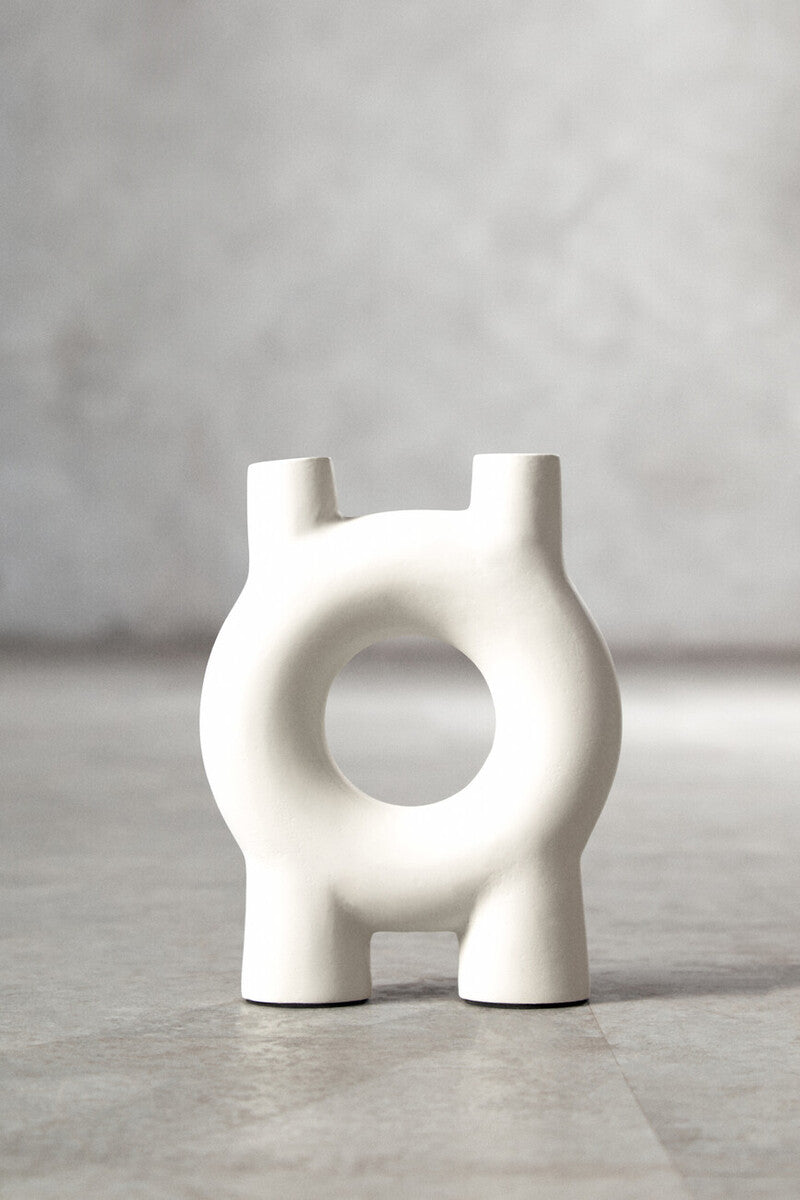 Small Cream Candle Holder