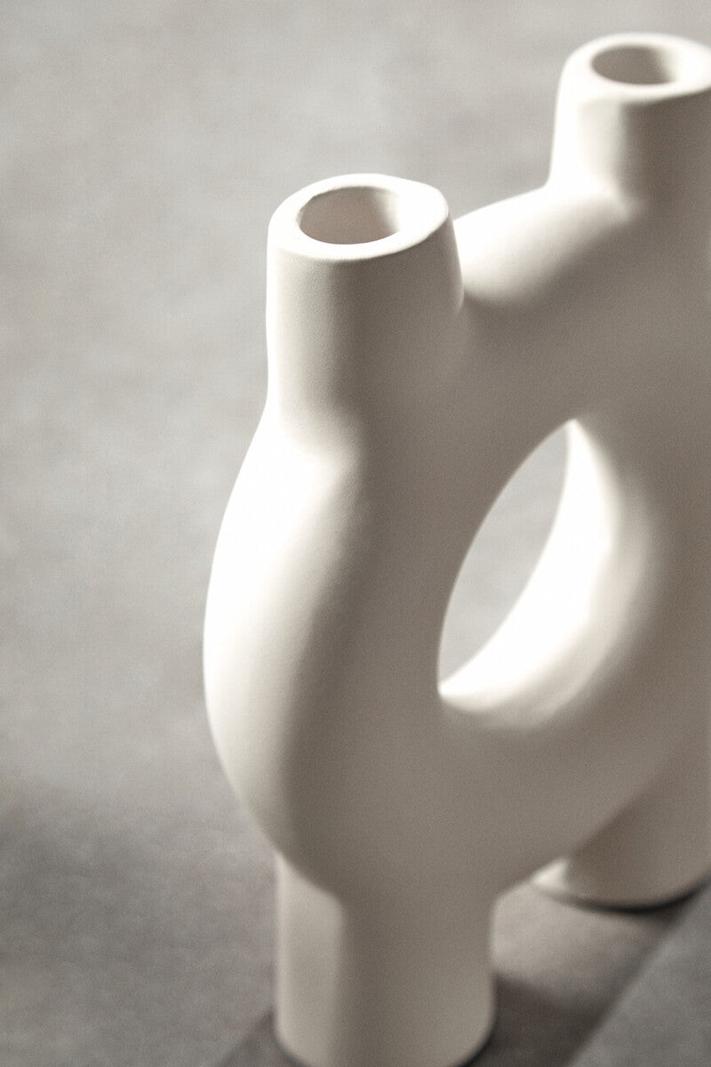 Small Cream Candle Holder