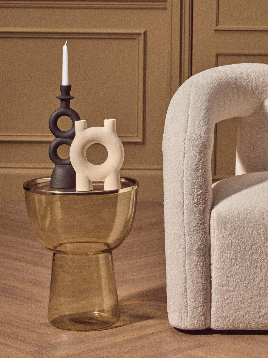Small Cream Candle Holder