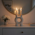 Small Cream Candle Holder