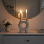 Small Cream Candle Holder