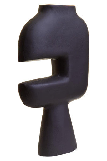 Abstract Large Black Vase