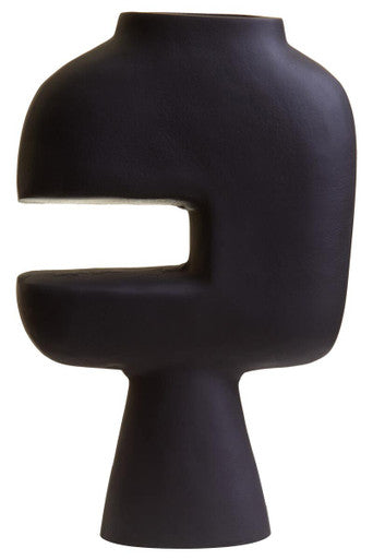 Abstract Large Black Vase