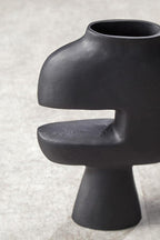 Abstract Large Black Vase