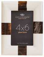 4in x 6in Cream and Brown Finish Photo Frame