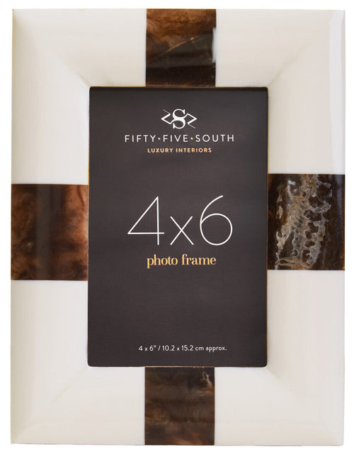 4in x 6in Cream and Brown Finish Photo Frame