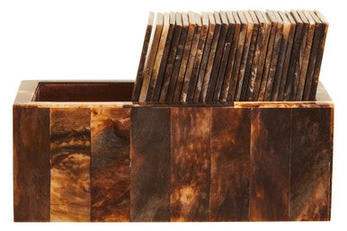 Brown and Black Finish Domino Set
