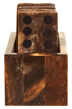 Brown and Black Finish Domino Set